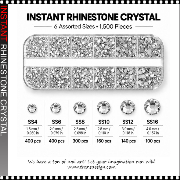 RHINESTONE CRYSTAL Round, Blue 1500/Case #PH206-11