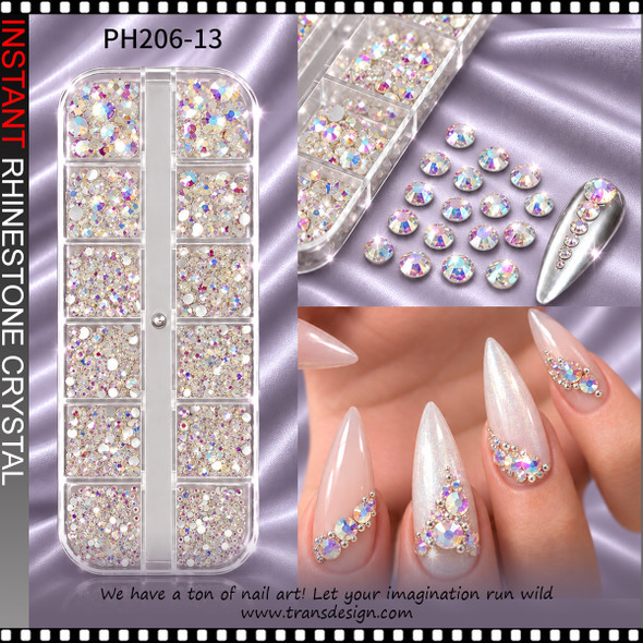 RHINESTONE CRYSTAL Round, Aurora AB 1440/Case #PH206-13