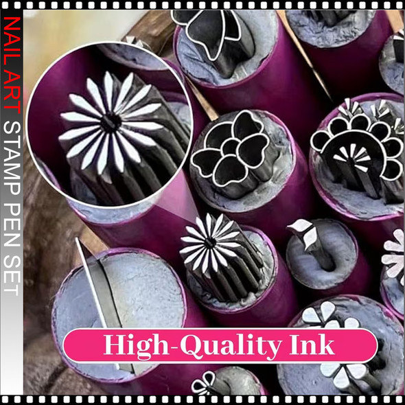 3D NAIL ART Flower Stamp Pen 15/Set