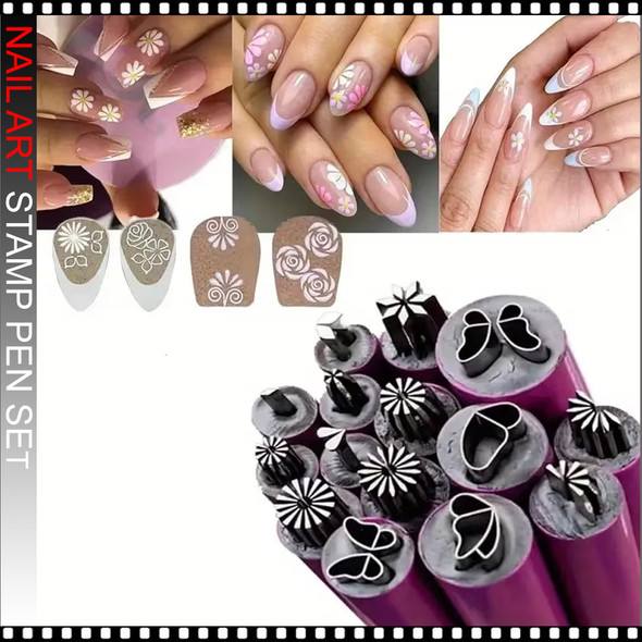 3D NAIL ART Flower Stamp Pen 15/Set