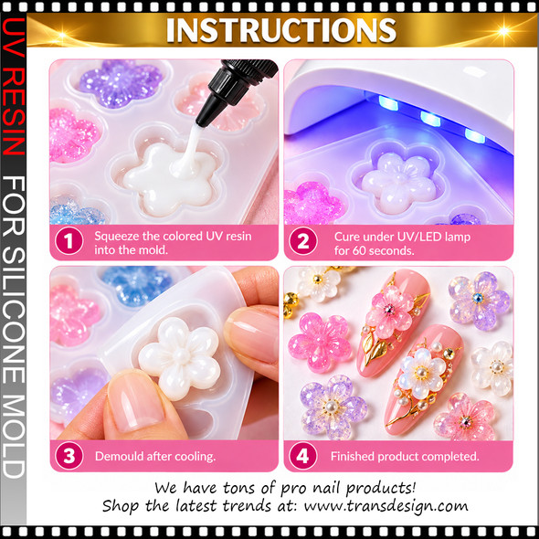 UV RESIN FOR SILICONE MOLD - MAGENTA 0.5 OZ. 