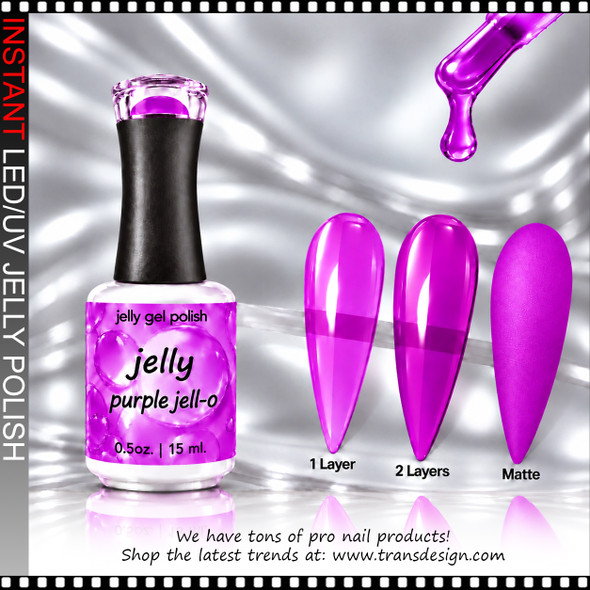 JELLY GEL POLISH – PURPLE JELL-O 0.5 FL. OZ.