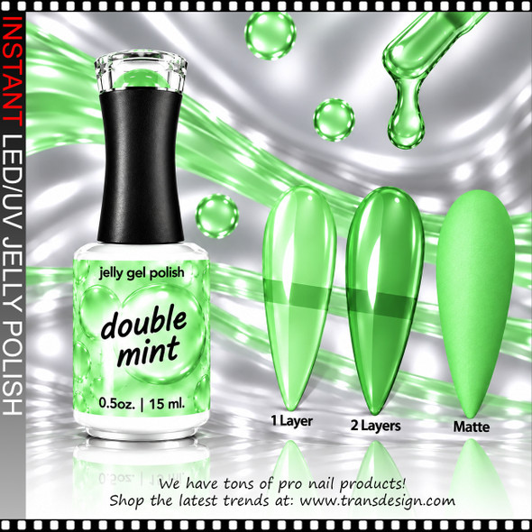 JELLY GEL POLISH – DOUBLE MINT 0.5 OZ.