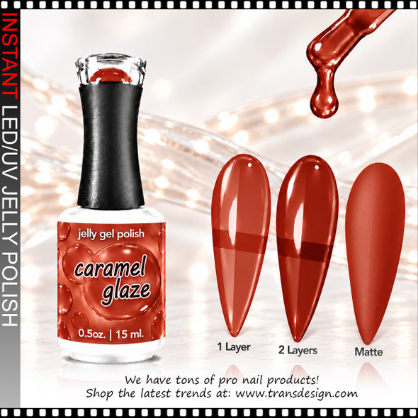 JELLY GEL POLISH – CARAMEL GLAZE 0.5 OZ.