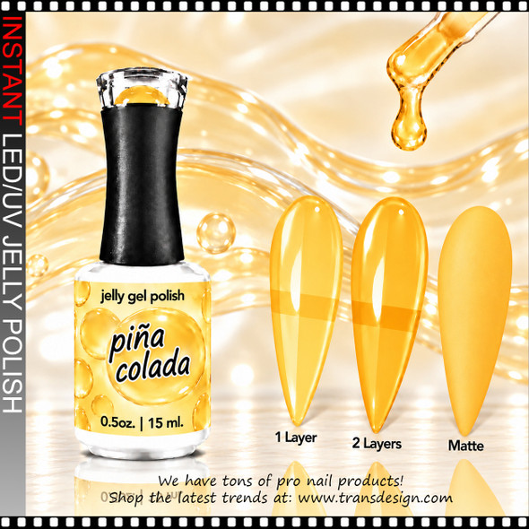 JELLY GEL POLISH – PIÑA COLADA 0.5 OZ.