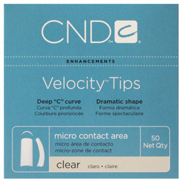 CND - Clear (Frost) Velocity Tips 50/Pack