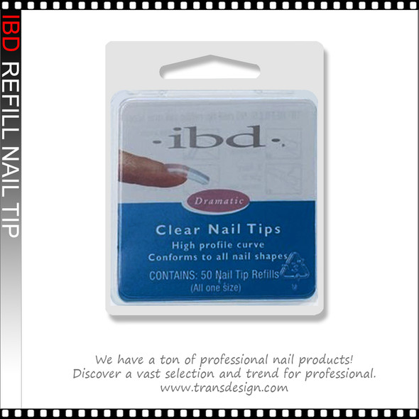 IBD Refill Clear Nail Tips 50/Pack 
