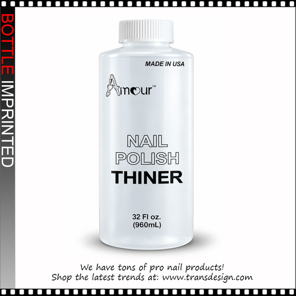 BOTTLE Imprinted 'POLISH THINNER' with Cap 32oz.