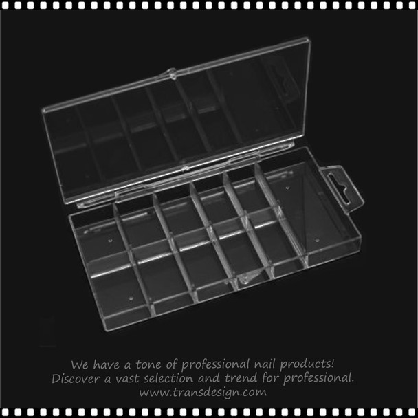 11-Slot Clear Hard Plastic Mini Tip Box 100/Box