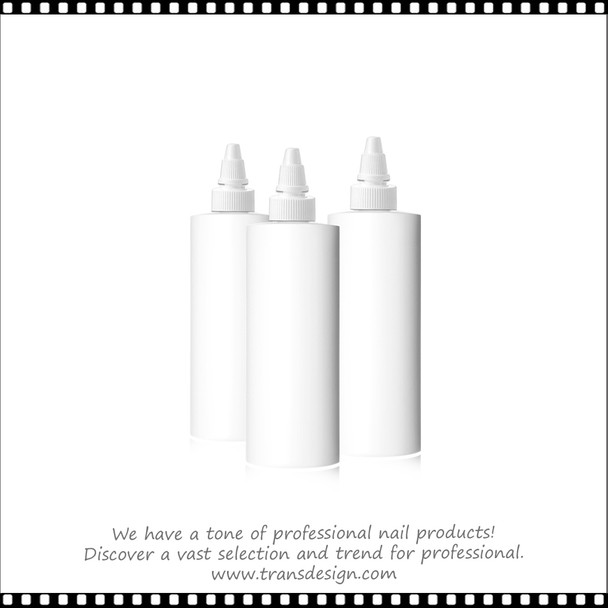 BOTTLE HDPE White Cylinder with Twist Top Cap 4oz.