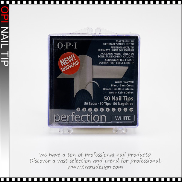 OPI Perfection White Tips, Refill Size #1, 50 Tips/Case *