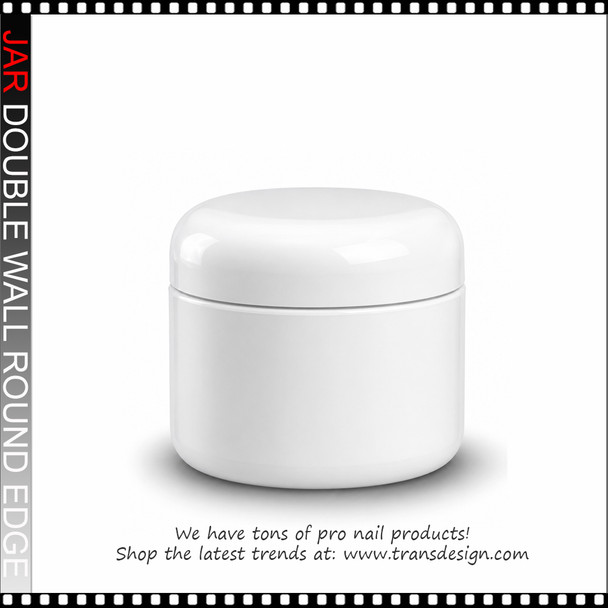 Double Wall Round Edge Plastic Jar 1oz.