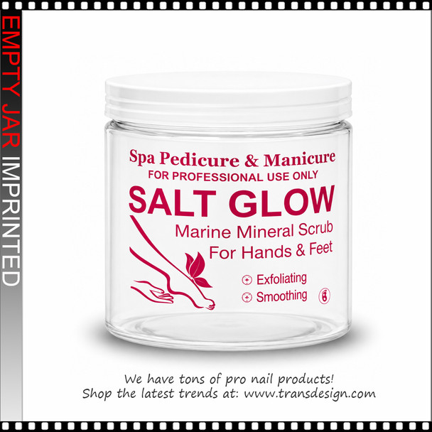 EMPTY JAR - Imprinted "SALT GLOW" 16oz.