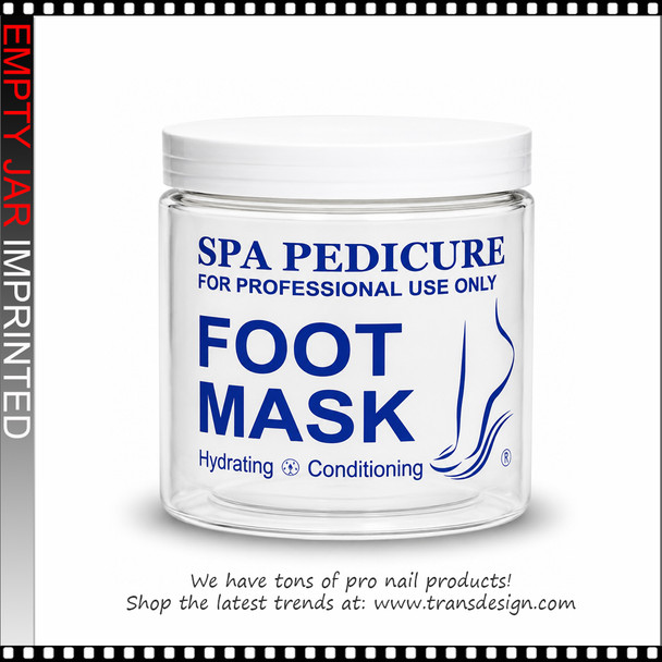 EMPTY JAR - Imprinted "FOOT MASK" 16oz.