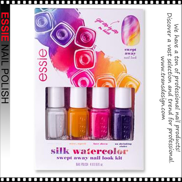ESSIE POLISH Silk Watercolor-Swept Away Mini Cube 4/Pack