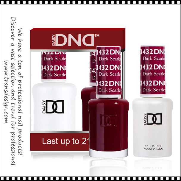 DND Gel Polish Duo 432 Dark Scarlet TDI, Inc