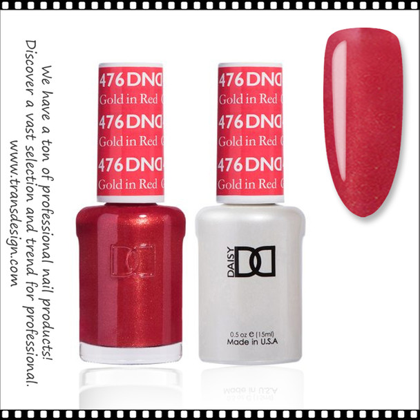 DND Duo Gel - #476 Gold in Red