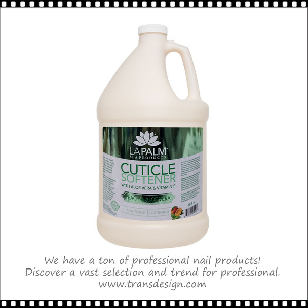 LA PALM Cuticle Softener, Peach 1gal.