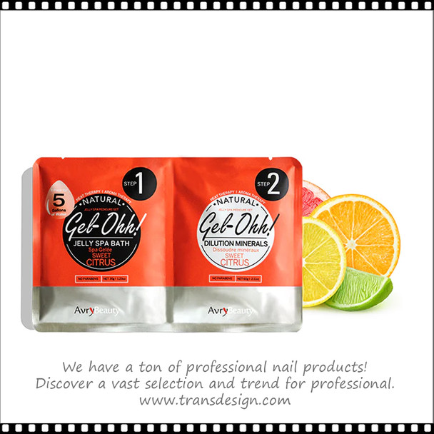 AVRY BEAUTY GEL-OHH! Natural Jelly Spa Pedicure 30 Set  SWEET CITRUS