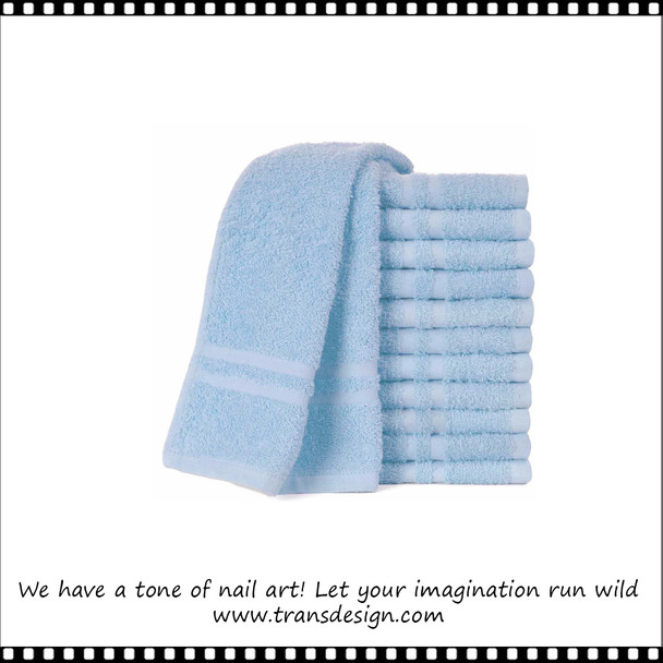 ALLURE29 Sky Blue Salon Towels, Cotton, 16"x29"*