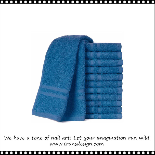 ALLURE29 Royal Blue Salon Towels, Cotton, 16"x29"