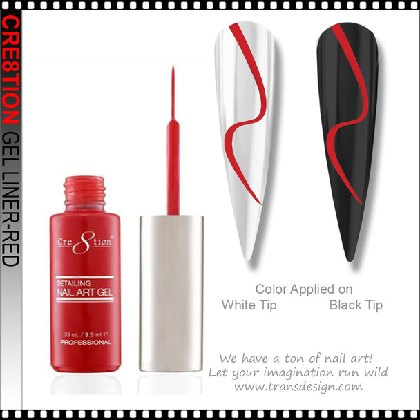 CRE8TION Nail Art Gel #03 Red 0.33oz.