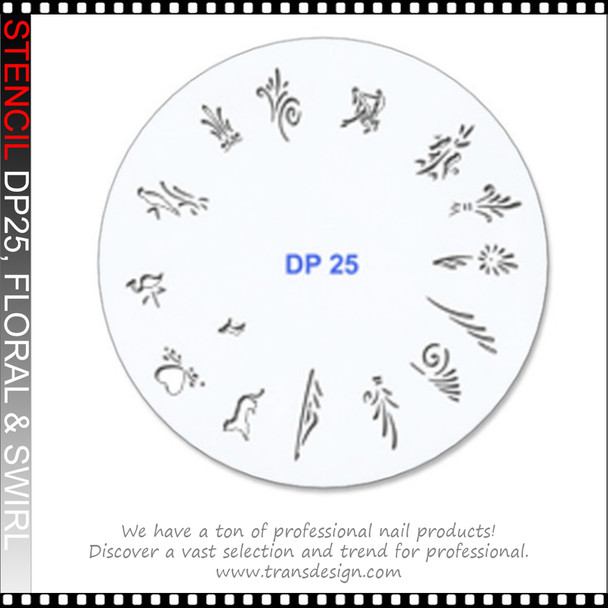 Stencil - DP25, Floral & Swirl Patterns 