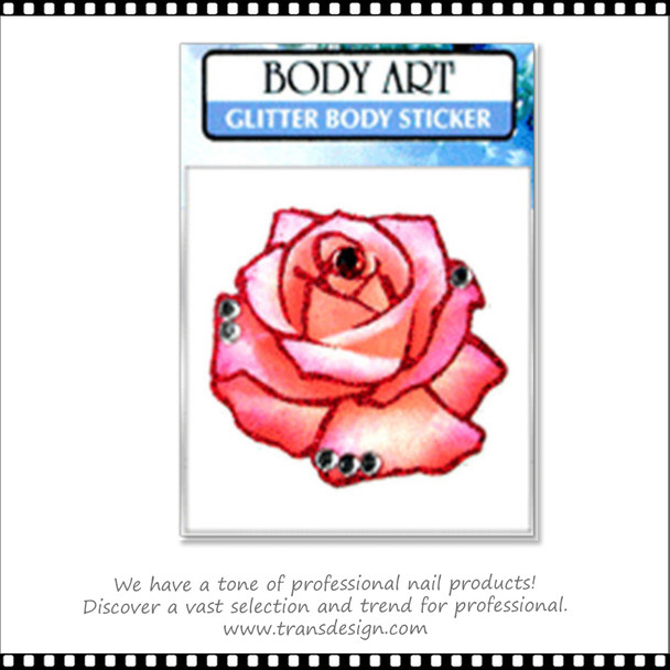 BODY ART- Glitter Body Sticker Rose