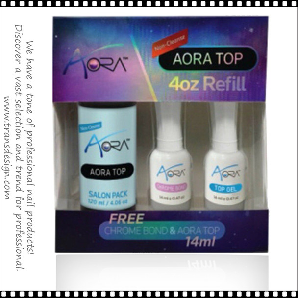 AORA-Top Gel 4oz FREE Chrome Bond & Top 0.5oz