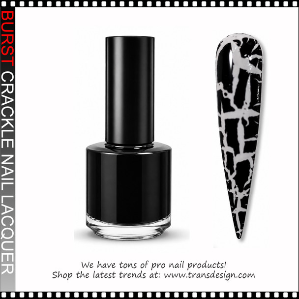 BURST CRACKLE Nail Lacquer - Midnight Black #11