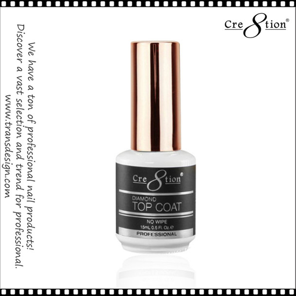 CRE8TION-Diamond Soak Off Gel No Wipe Top Coat 0.5oz.