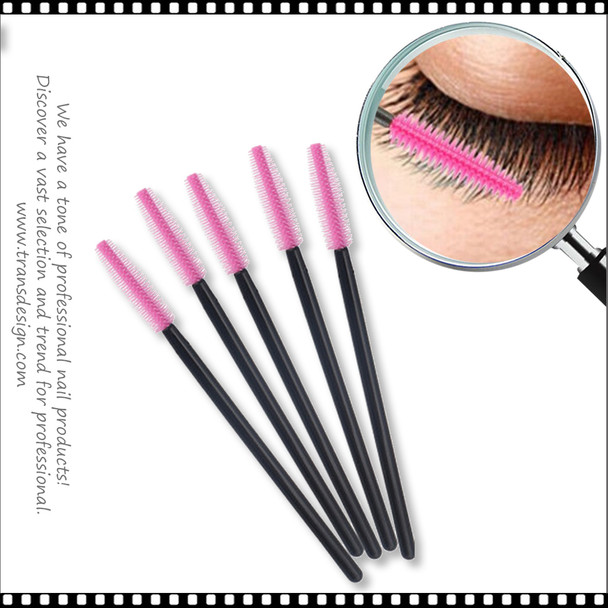Disposable Silicone Eyelash Mascara Brush Comb Light Pink 10/Pack