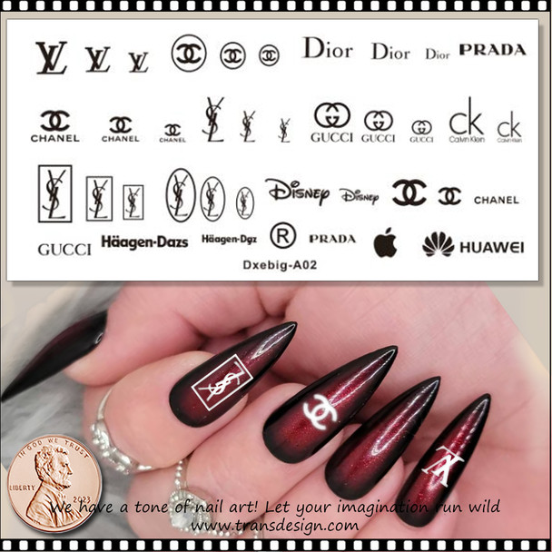 NAIL STAMPING PLATE Brands Name #A-02