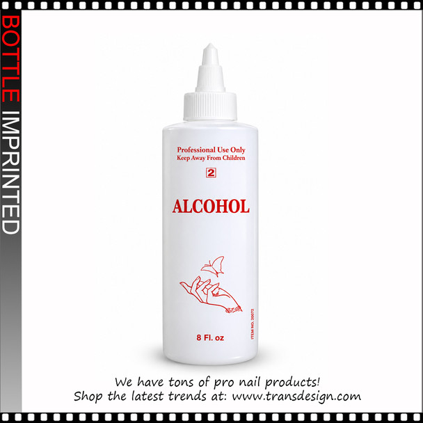  BERKELEY BOTTLE Imprinted 'ALCOHOL' with Twist Top Cap 8oz. *