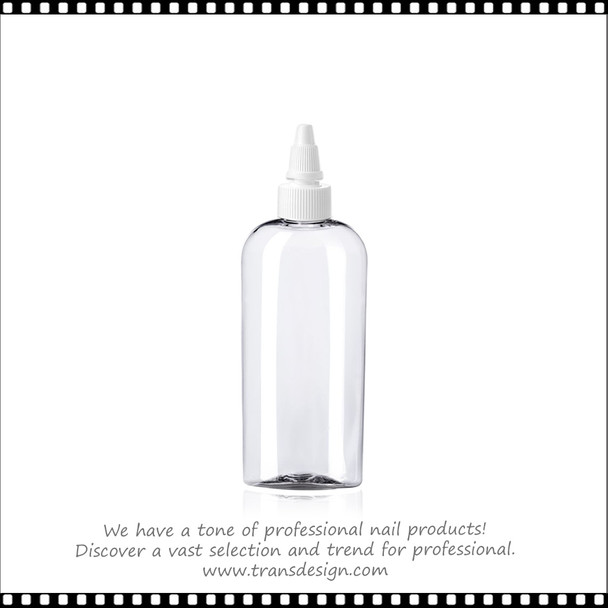 BOTTLE PET Oval Clear with Twist Top Cap 4oz.