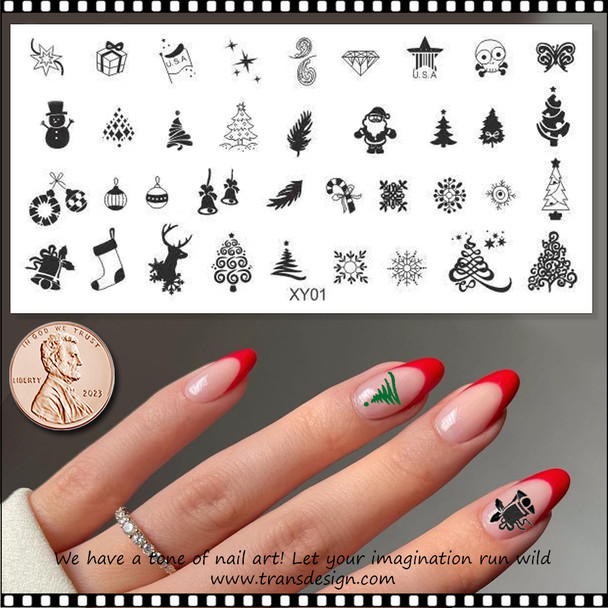 NAIL STAMPING PLATE Christmas #XY01