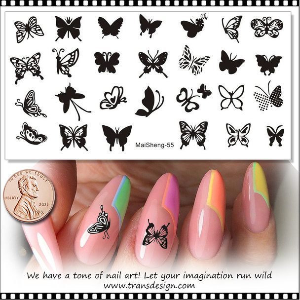 NAIL STAMPING PLATE Butterfly #MAISHENG-55