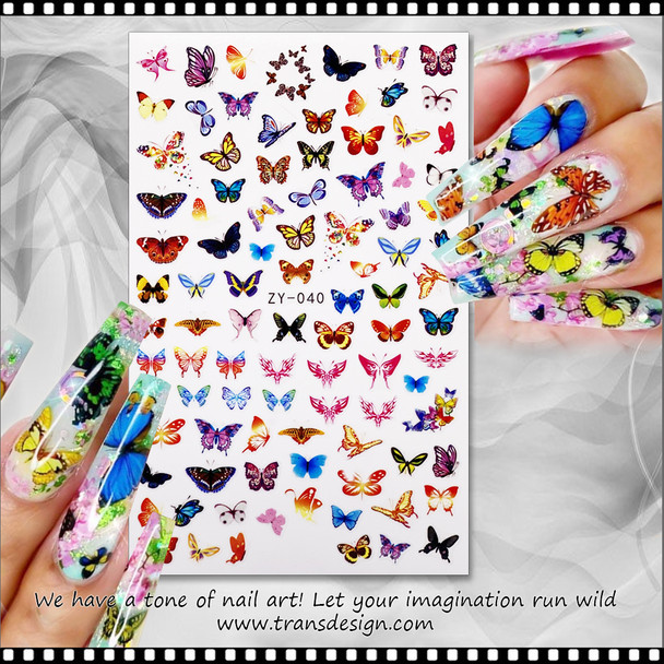 NAIL STICKER Animal, Butterfly #ZY-040