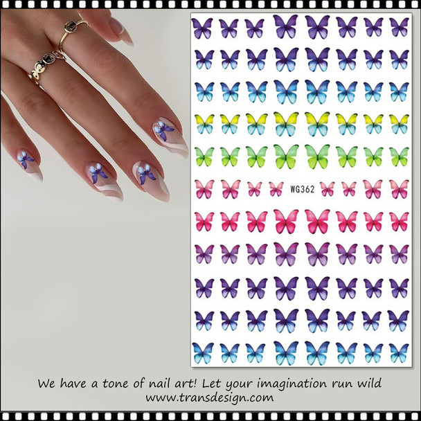 NAIL STICKER Animal, Butterfly #WG362