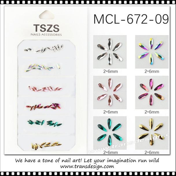 RHINESTONE CRYSTAL Mixed Design Assorted/Pack #MCL-672-09