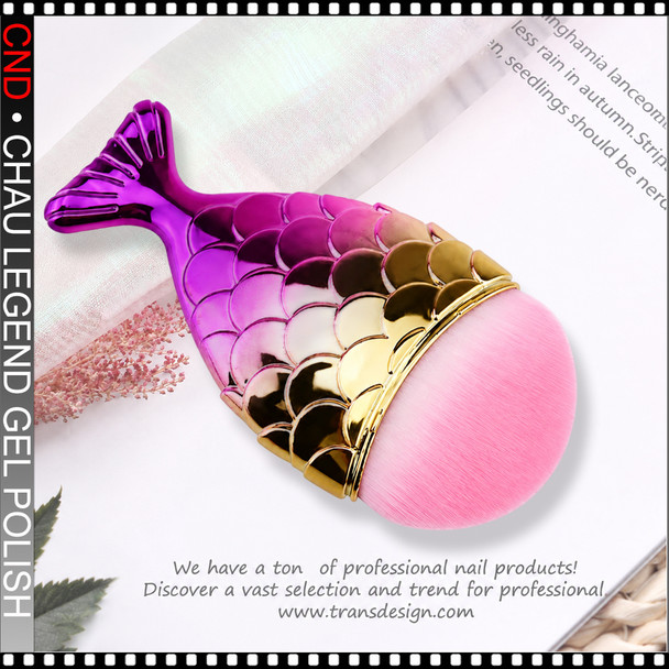 DUSTER BRUSH Soft, Gradient Gold, Pink bristles, 4.25" Length