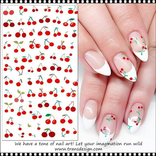 NAIL STICKER 3D Cherry #TA602