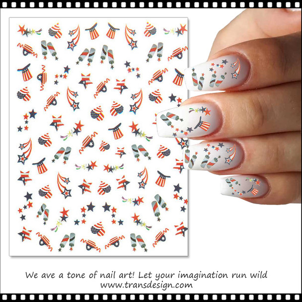 NAIL STICKER Flags, American Flag