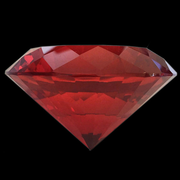 BIG CRYSTAL Rhinestone 3.1" Diameter Red