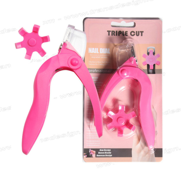 TRIPLE CUT Nail Dial with Cutting Guide Pink