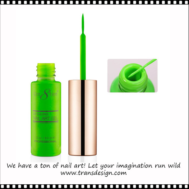 CRE8TION Detailing Nail Art Gel #56 Neon Lime 0.33oz.