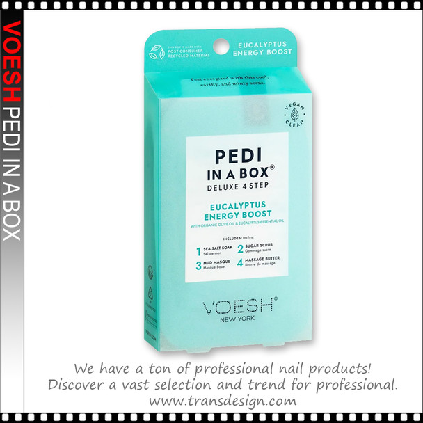 VOESH Pedi in a Box Deluxe 4 STEP Eucalyptus Energy Boost
