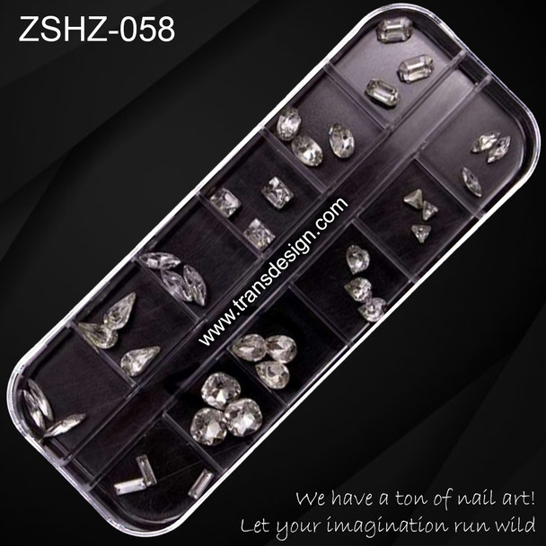 RHINESTONE CRYSTAL Silver 36/Case #ZSHZ-058