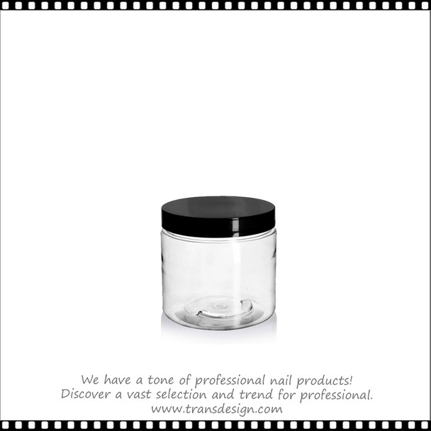 JAR Clear PET with Black Cap 0.5oz.