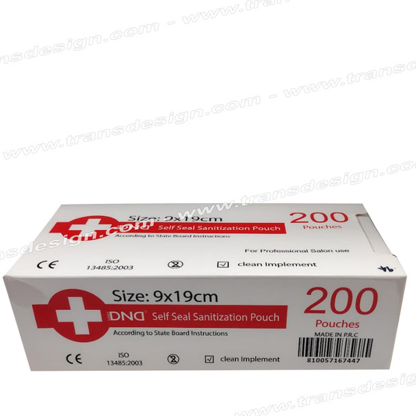 DND Self Seal Sanitization 200 Pouches/Pack